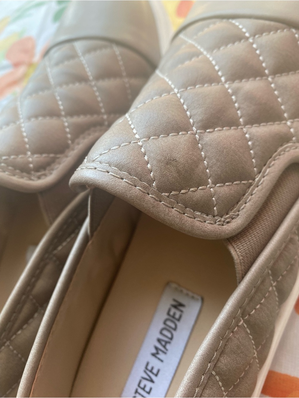 Steve Madden Quilted Faux Leather Slip-On Sneakers - Picture 9 of 11